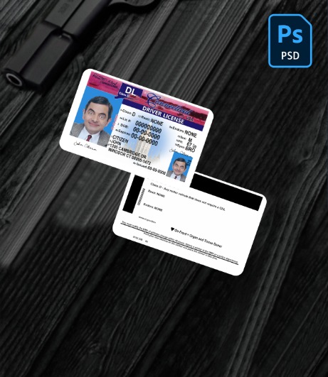 USA Connecticut driving license version 2 PSD